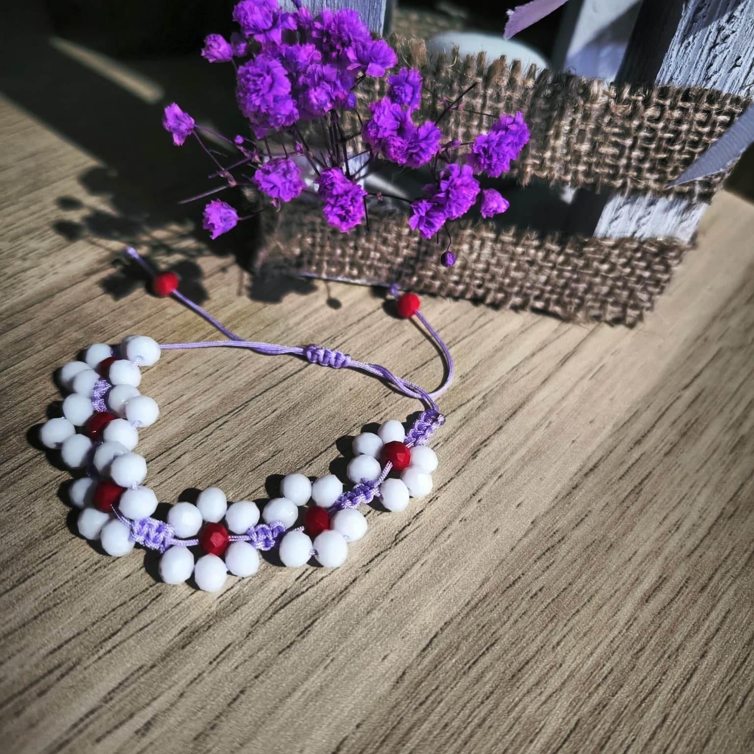 Χειροποίητο Μακραμέ Βραχιόλι Flora's Awakening