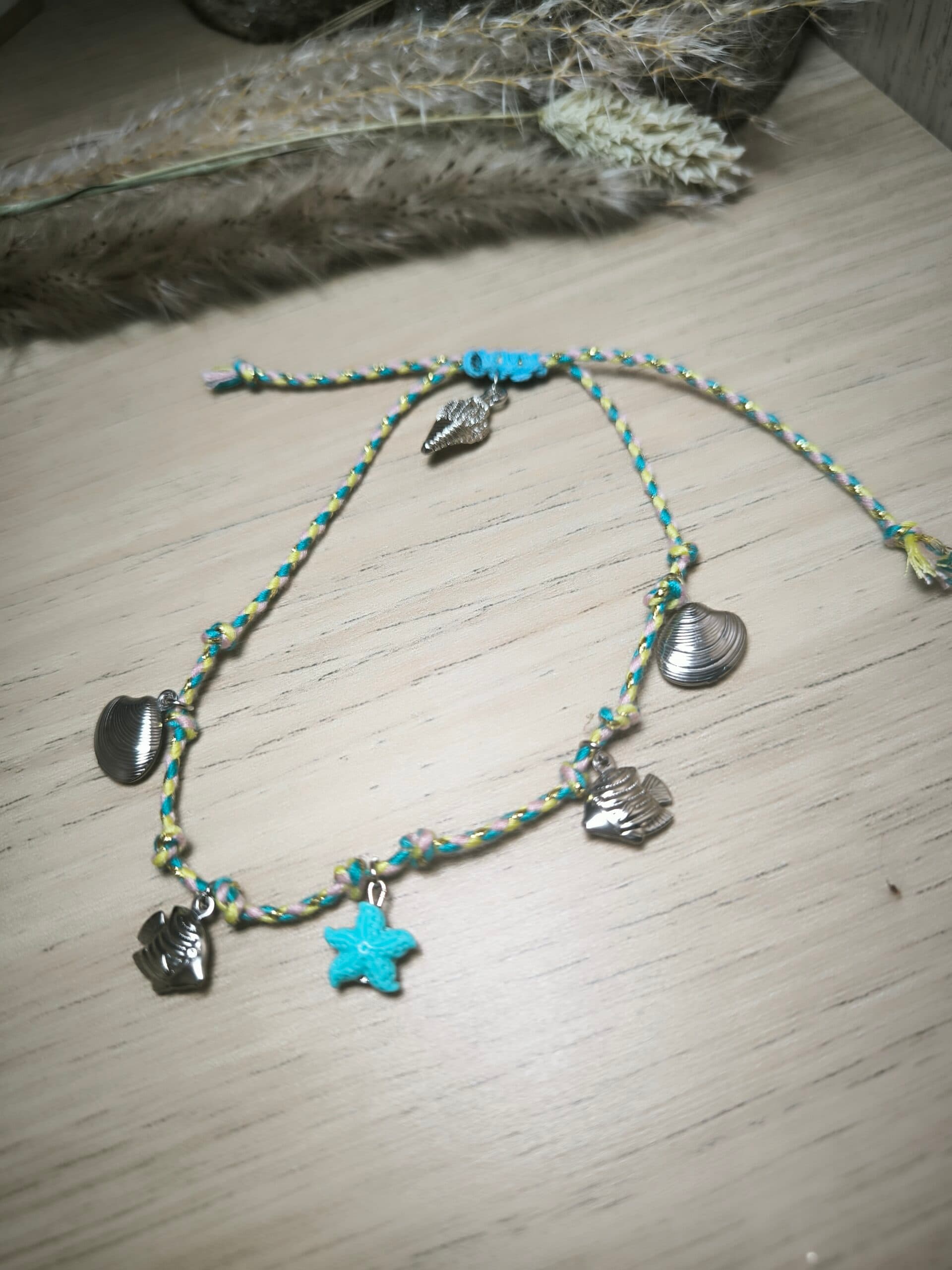 Χειροποίητο Μακραμέ Βραχιόλι Ποδιού Amphitrite's Anklet